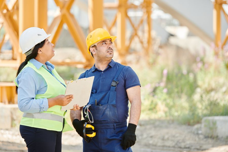 Safety PPE — workers in protective gear